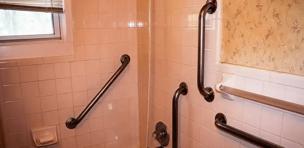 Shower grab bar installation for bathroom safety and accessibility in Evansville, IN