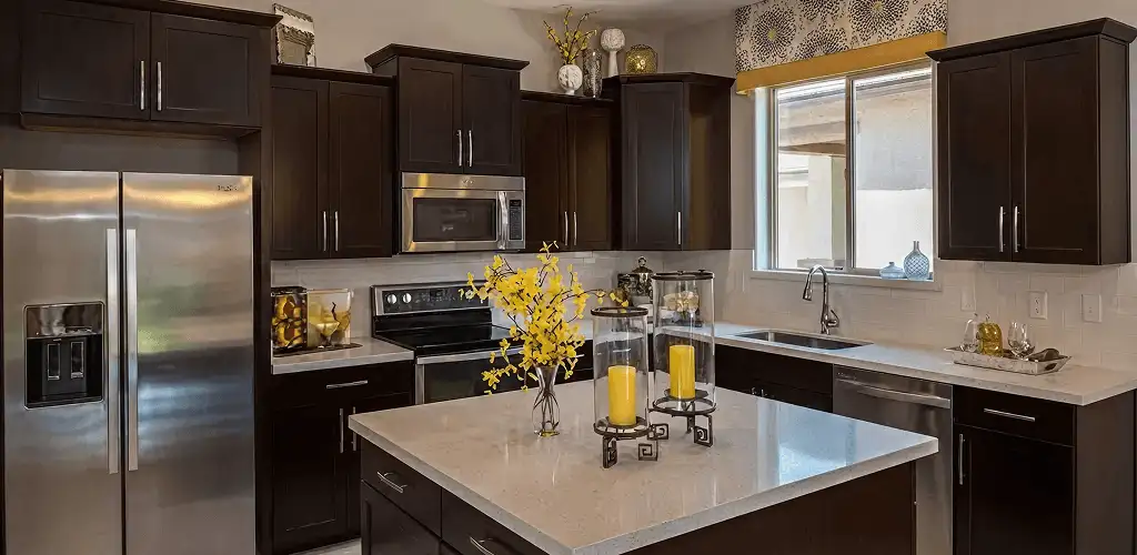 Cabinet painting results with freshly painted kitchen cabinets in Evansville, IN
