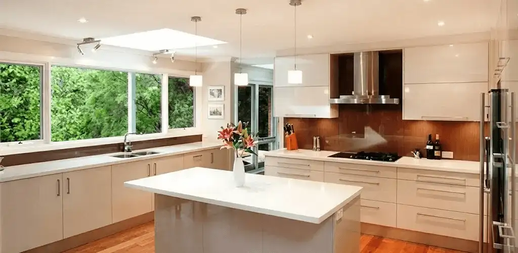 Kitchen cabinet refacing and remodel results in a modern kitchen in Evansville, IN