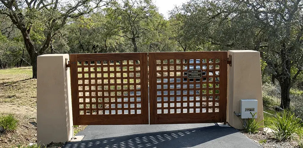 Driveway gate installation for a residential property in Evansville, IN
