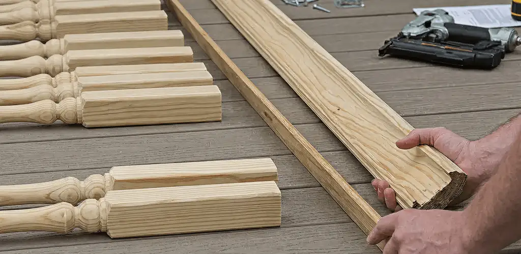Handrail installation materials and wood components for stair rail work in Evansville, IN